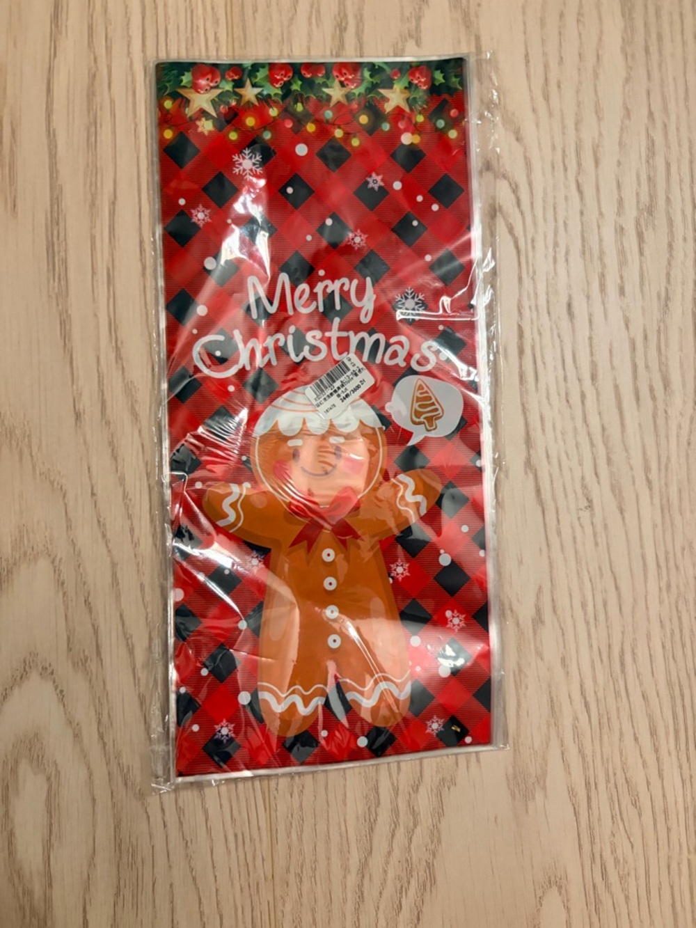 10 Pack Gingerbread Man Buffalo Plaid Christmas Treat Bags FREE WITH BUNDLE